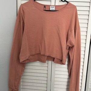Gymshark Peach Long Sleeve Crop Top